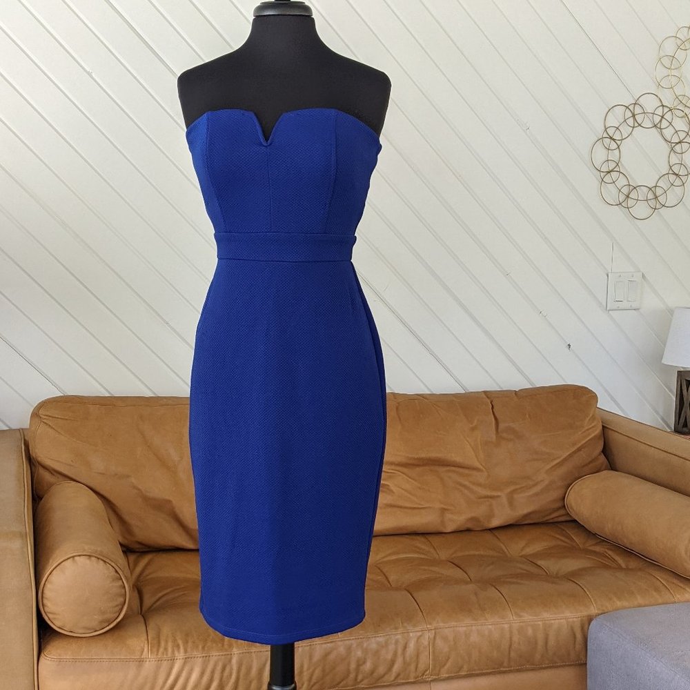 Speechless Blue Strapless Dress